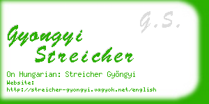 gyongyi streicher business card