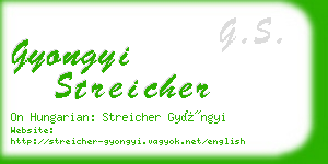 gyongyi streicher business card